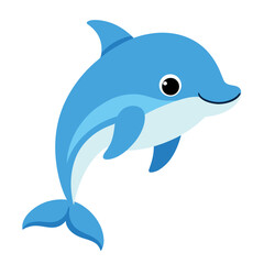 Dolphin on white background