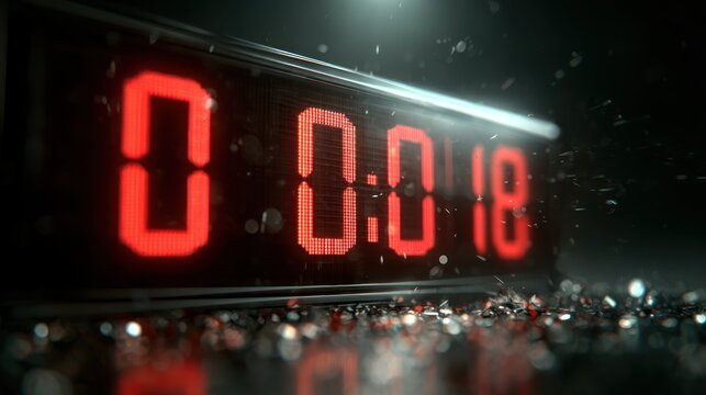 Digital timer, close-up - Powered by Adobe