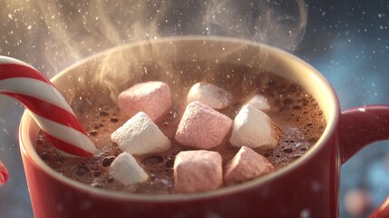 Hot cocoa with marshmallows