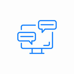 chat message online platform icon sign vector