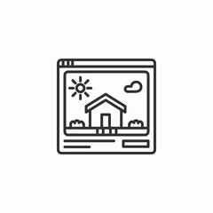 house on website icon sign vector