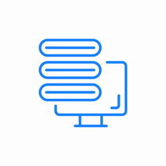 list on screen icon sign vector