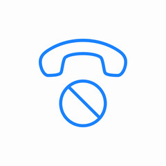 not asnwering call telephone icon sign vector