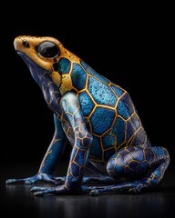 Enthralling Poison Dart Frog A CloseUp of a Vibrant Crystal Frog Showcase of Tropical Biodiversity