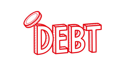 Debt Concept with Coin.