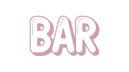 Hand-drawn Bar Sign.