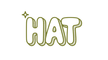 Naklejka premium Hat Word Art.