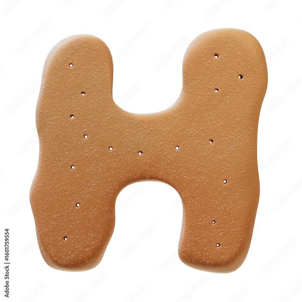 Fototapete 3d font.chocolate biscuit donut font concept. isometric alphabet. numbers and letters. 3d rendering 