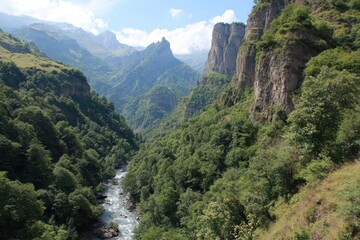 Obraz premium Chegem Gorge in the Caucasus