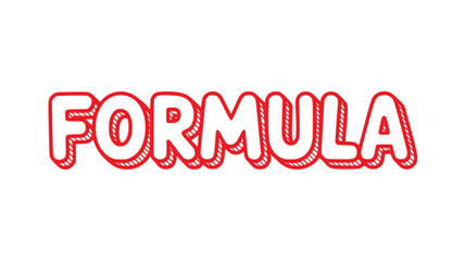 Red Formula Text.