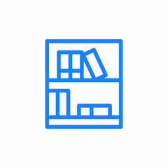 books bookshelf icon sign vector