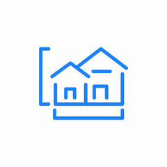 master plan site development plan icon sign vector