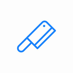 Fototapeta premium meat knife cleaver icon sign vector