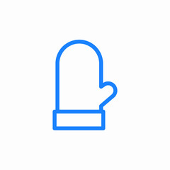 oven mitt glove icon sign vector