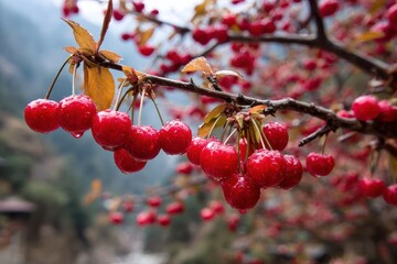 Obraz premium Cherry pendulum photo from Wenchuan China