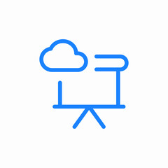 presentation cloud icon sign vector