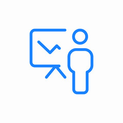 presenting data icon sign vector
