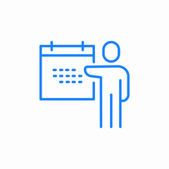 presenting schedule icon sign vector