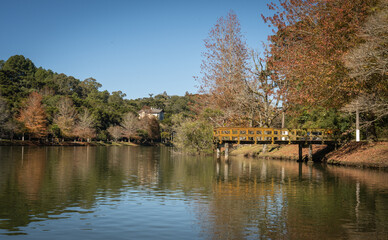 Pier on Lake São Bernardo, São Francisco de Paula, RS, Brazil
