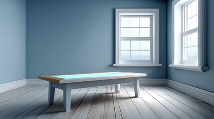 Fototapeta premium Empty room with bench and natural light