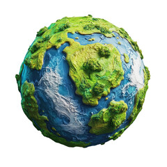 Fototapeta premium 3D Earth globe, stylized relief
