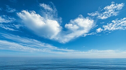 Obraz premium Heart Cloud over Ocean