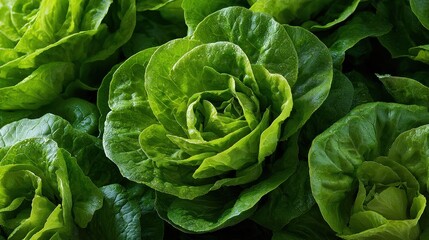 Fresh Green Lettuce: A Vibrant Display of Nature's Bounty