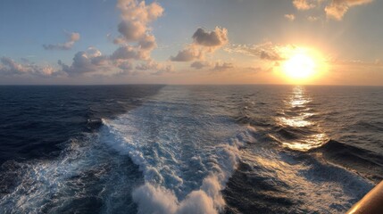 Sunset over the ocean
