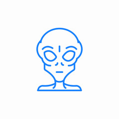 grey alien icon sign vector