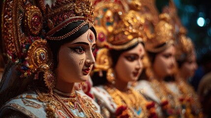 Magnificent Goddess Durga Murti during Durga Puja