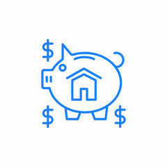 home savings icon sign vector