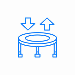 mini trampoline icon sign vector
