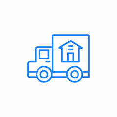 moving truck icon sign vector