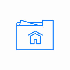 property folder icon sign vector
