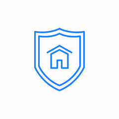 protected house icon sign vector