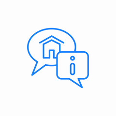 real estate info icon sign vector