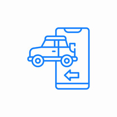 remote vehicle control icon sign vector