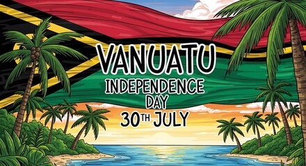 Vanuatu Independence Day Celebration: Tropical Paradise Scene