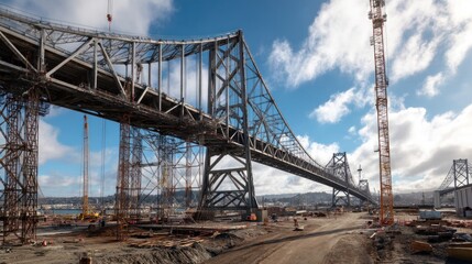 Massive bridge under construction