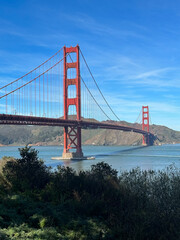 Golden Gate Bridge in San Francisco on clear day