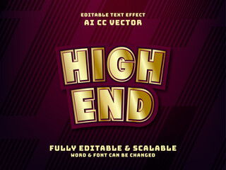 luxury high-end text effect with gold lettering