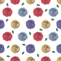 26_Whimsical Swirl Rose Pattern