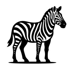 zebra silhouette vector illustration whit white background 