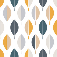 Stylized Leaf Seamless Pattern_No AI-2