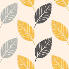 Stylized Leaf Seamless Pattern-5_No AI