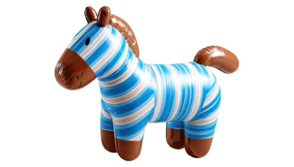 Inflatable zebra horse toy