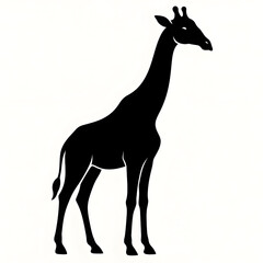 vector illustration of a giraffe silhouette
