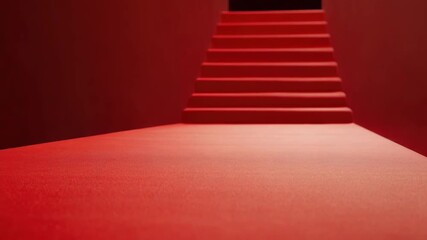 Steps for stage performers at an event venue.