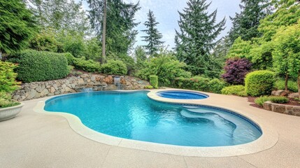 Swimming pool and garden landscape design