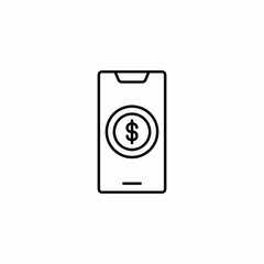 mobile payment icon sign vector